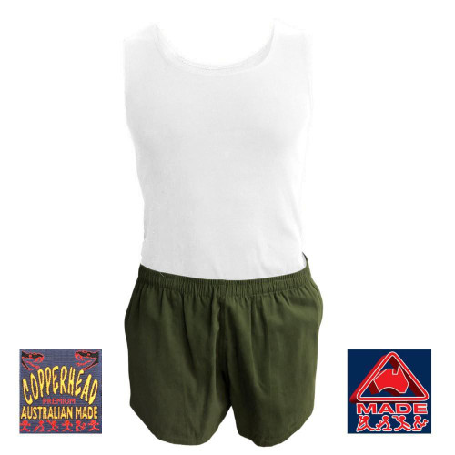 Copperhead Australian Cotton Singlet in White (Buy 4+ Save $5each) 