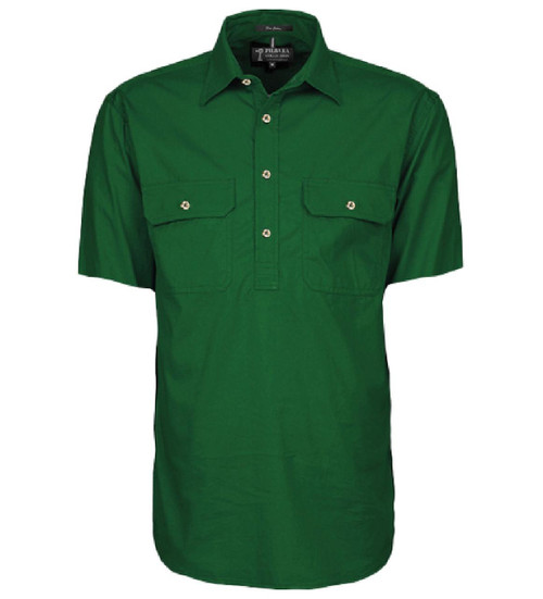  Ritemate RM200CFS Pilbara Men's Closed Front Short Sleeve Shirt in Green (Bulk Buy Deal - Buy 4+ Save $20+) 