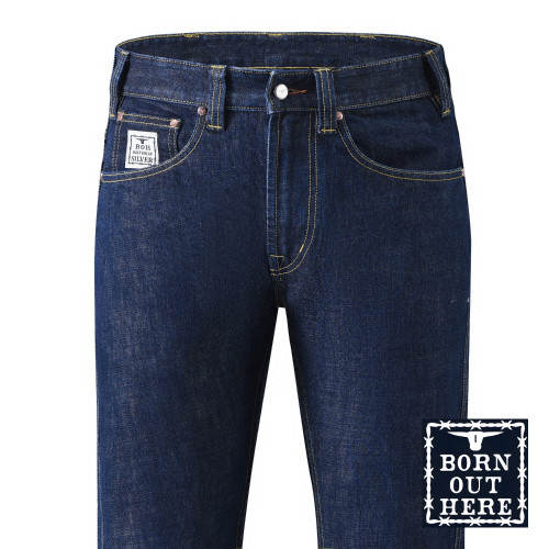 Born Out Here Slim Cut Silver Jeans