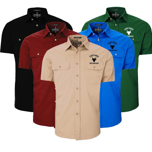 Embroidery FREE EMBROIDERY - Men's Open Front Short Sleeve Shirts (Min 20) 