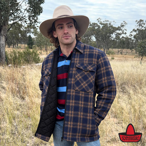  Sombrero Light Warm Jacket in Navy Tanbark 