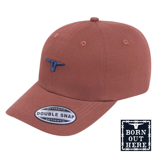  Born Out Here Double Snap Station Cap in Crimson 