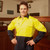  Hammer and Needle Cotton Drill Long Sleeve/Closed Front Yellow/Navy Hi-Vis Work shirt 