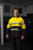 Hammer and Needle Cotton Drill Long Sleeve/Closed Front Yellow/Navy Hi-Vis Reflective Tape Work shirt
