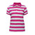Born Out Here BLP2001 Ladies Short Sleeve Polo Shirt in Fuchsia and White Bulk Deal, Buy 4 Save dollar10 each