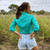  Born Out Here BLFS001 Ladies Long Sleeve Open Front Shirts in Aqua (Bulk Deal Buy 4+ for $89.95 each) 
