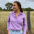 Born Out Here BLFS001 Ladies Long Sleeve Open Front Shirts in Lavender (Bulk Deal Buy 4+ for $89.95 each) 