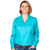 Just Country 50505 Ladies Jahna Longsleeve Closed Front Workshirt in Turquoise Bulk Buy Deal, Buy 4 or more Just Country Adults Shirts for dollar44.95 Each