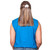 Just Country 50503 Ladies Kerry Closed Front Sleeveless Shirt in Blue Jewel Bulk Buy Deal, Buy 4 or more Just Country Adults Shirts for dollar44.95 Each