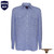  Born Out Here Mens Long Sleeve Open Front Shirt in Royal/White Herringbone Check (Bulk Deal Buy 4+ for $89.95 each) 