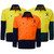 Embroidery FREE EMBROIDERY - 2 Tone Hi Vis Open Front Long Sleeve Shirts (Min 20) 