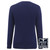  Born Out Here Rugby Premium Cotton V-Neck Knitwear in Midnight 