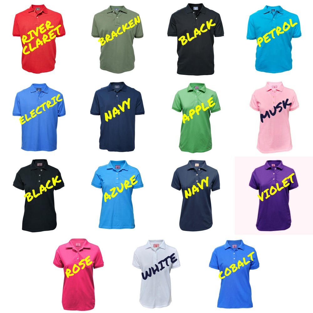 50 Mixed Cotton Polos With Free Logo Embroidery (PACKAGE DEAL