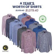  A Years Worth Of Shirts (100% Cotton) + Free Gift 