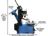 Atlas® TC755DAA Dual Assist Arm Wheel Clamp Tire Changer w/Bead Blaster