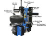 Atlas® TC755DAA Dual Assist Arm Wheel Clamp Tire Changer w/Bead Blaster