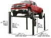 Atlas® Garage Pro 9000 Portable Heavy Duty 9000 Lb Capacity 4 Post Lift (EXTRA TALL, EXTRA WIDE)