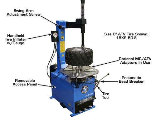 Atlas® TC221 Electric/Pneumatic Wheel Clamp Tire Changer