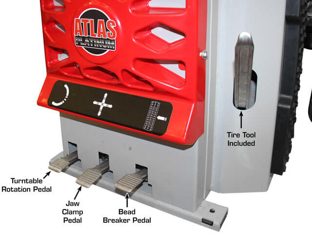Atlas® Platinum PTC300 Electric/Pneumatic Wheel Clamp Tire Changer