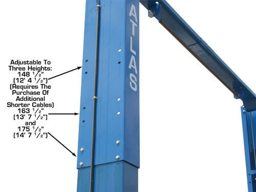 Atlas® ATEXH-PV12PX 12,000 lb Overhead 2-Post Lift (ATEXH-PV12PX-FPD)