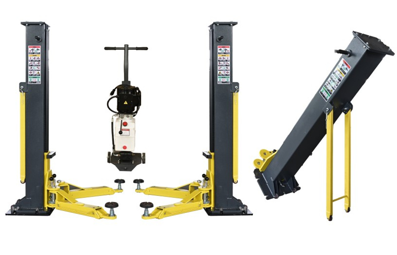 Katool PMRL-200 2 Post Lift Adaptable 2 Post Lift Mobile Car Lift for Home (8000 Lbs Capacity)