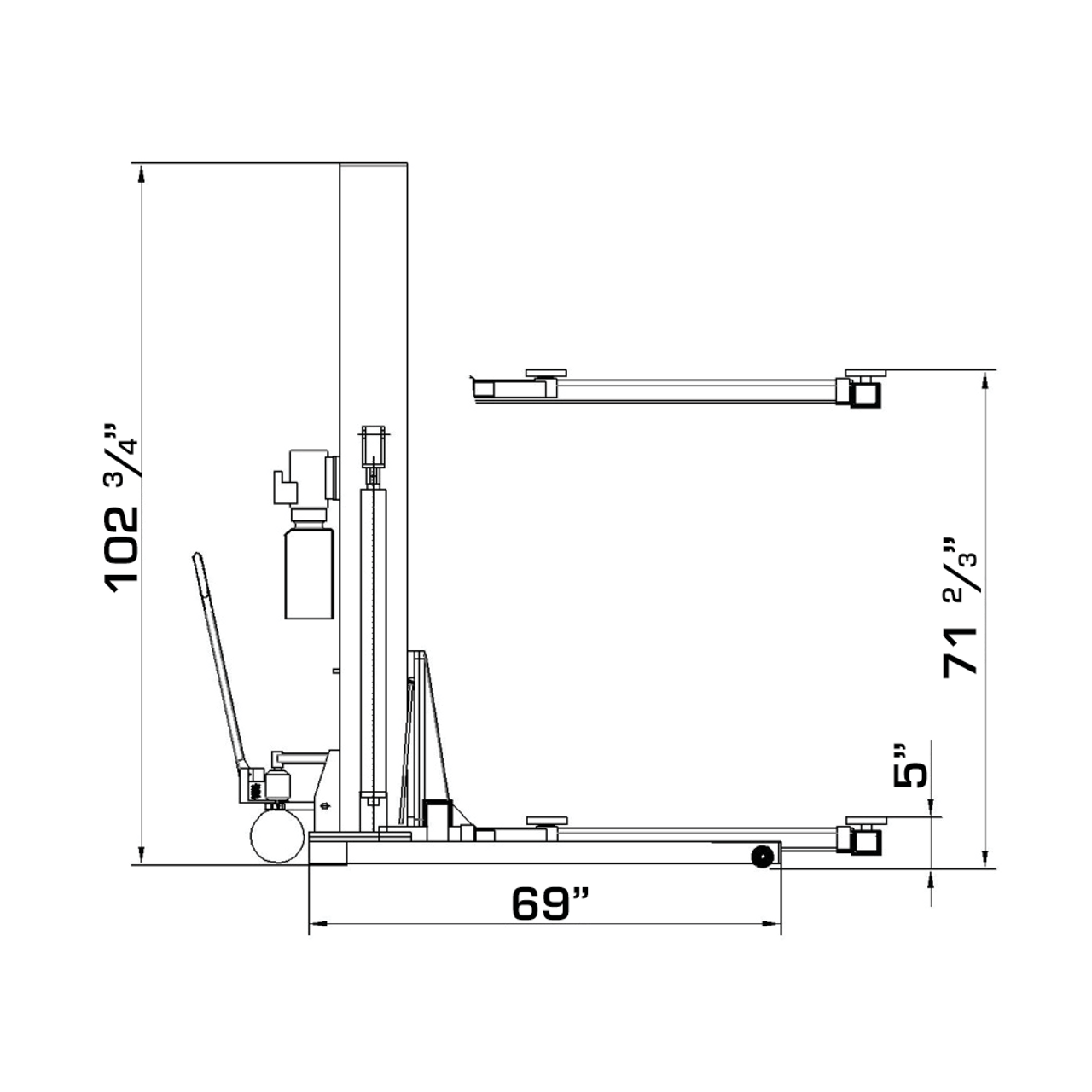 Katool  SPL-700 Single Post Lift