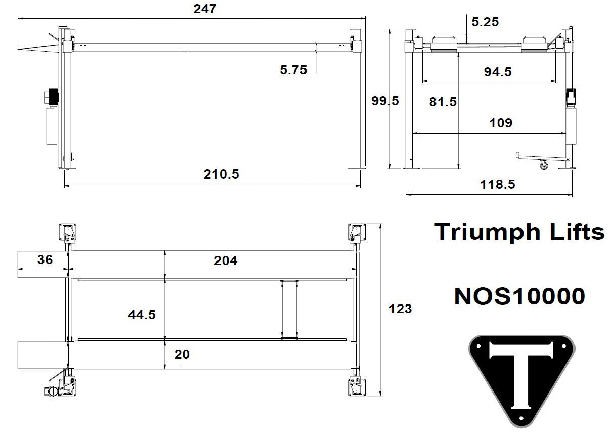 Triumph NOS10000 Car Lift Four Post Auto Parking Lift ( NOS10000)