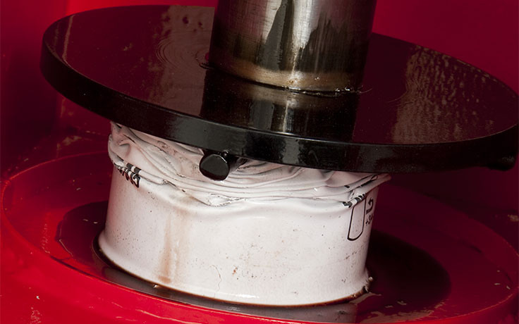 Ranger RP20FC Industrial 10Ton Oil Filter / Can Crusher with Stand