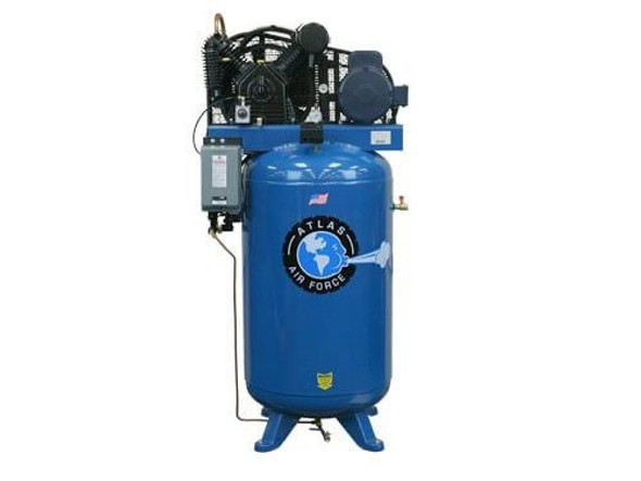 Atlas® Air Force AF8Plus Two Stage 5 HP Commercial Grade 220V Single Phase 80 Gallon Air Compressor