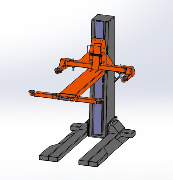 Stratus Single Post 8,000 Lbs. Capacity Manual Safety Lock Release Car Lift SAE-S8M