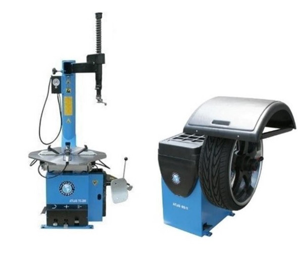 Atlas TC289 Rim Clamp Tire Changer + WB11 Wheel Balancer Combo Package