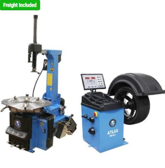  Atlas TC755 Rim Clamp Tire Changer + WB49-2 Wheel Balancer Combo Package