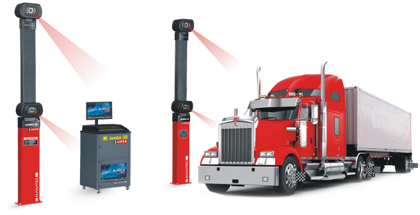 Manatec JUMBO-3D-SUPER-4A - Heavy Duty 3D Wheel Alignment Machine for Trucks, Buses & Trailers (Professional Installation & On-Site Training Included)