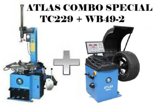 Atlas® Equipment TC229 Rim Clamp Tire Changer + WB49-2 Wheel Balancer Combo Package