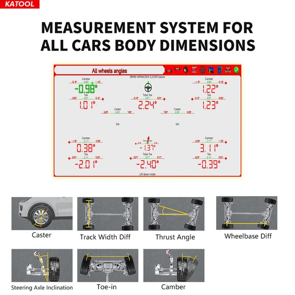 KATOOL KT-5DA 3D Wheel Alignment Machine