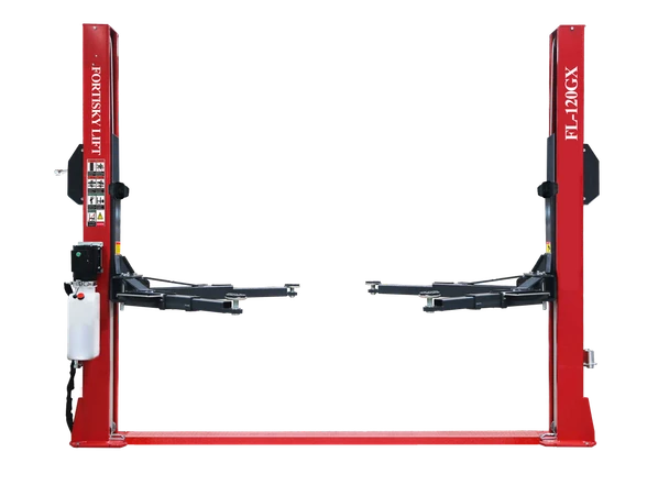 Fortisky FL-120GX 2-Post Car Lift 12,000 lb Capacity Single Point Lock Release