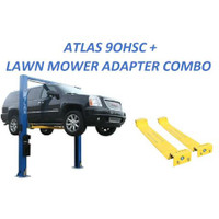 Atlas®  Equipment 9OHSC 2-Post Lift + Lawn Mower Adapter Combo