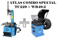 Atlas® Equipment TC229 Rim Clamp Tire Changer + WB49-2 Wheel Balancer Combo Package