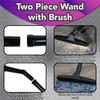 Images showing the features of the wands and floor brush including: how the wand is in two pieces, the swivel head, how it connects to the handle, and that it can clean any hard surface.