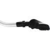 Side view of black turbine tool connected to an aluminum S-wand.
