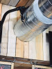 Ventilation tool cleaning ventilation duct in a restaurant. Ventilation tool cleaning ventilation duct in a restaurant.
