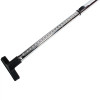 Upholstery tool attached to chrome telescopic wand.
