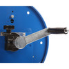 Close-up view of handle crank.