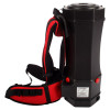 Left side view of 6 quart Perfect Power backpack vacuum.