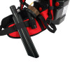 Cleaning accessories holstered onto backpack vacuum harness.
