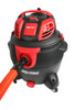 Hose connected to Shop Vac.
