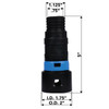 0.75 inch Quick Click adapter with dimensions. 0.75 inch Quick Click adapter with dimensions.