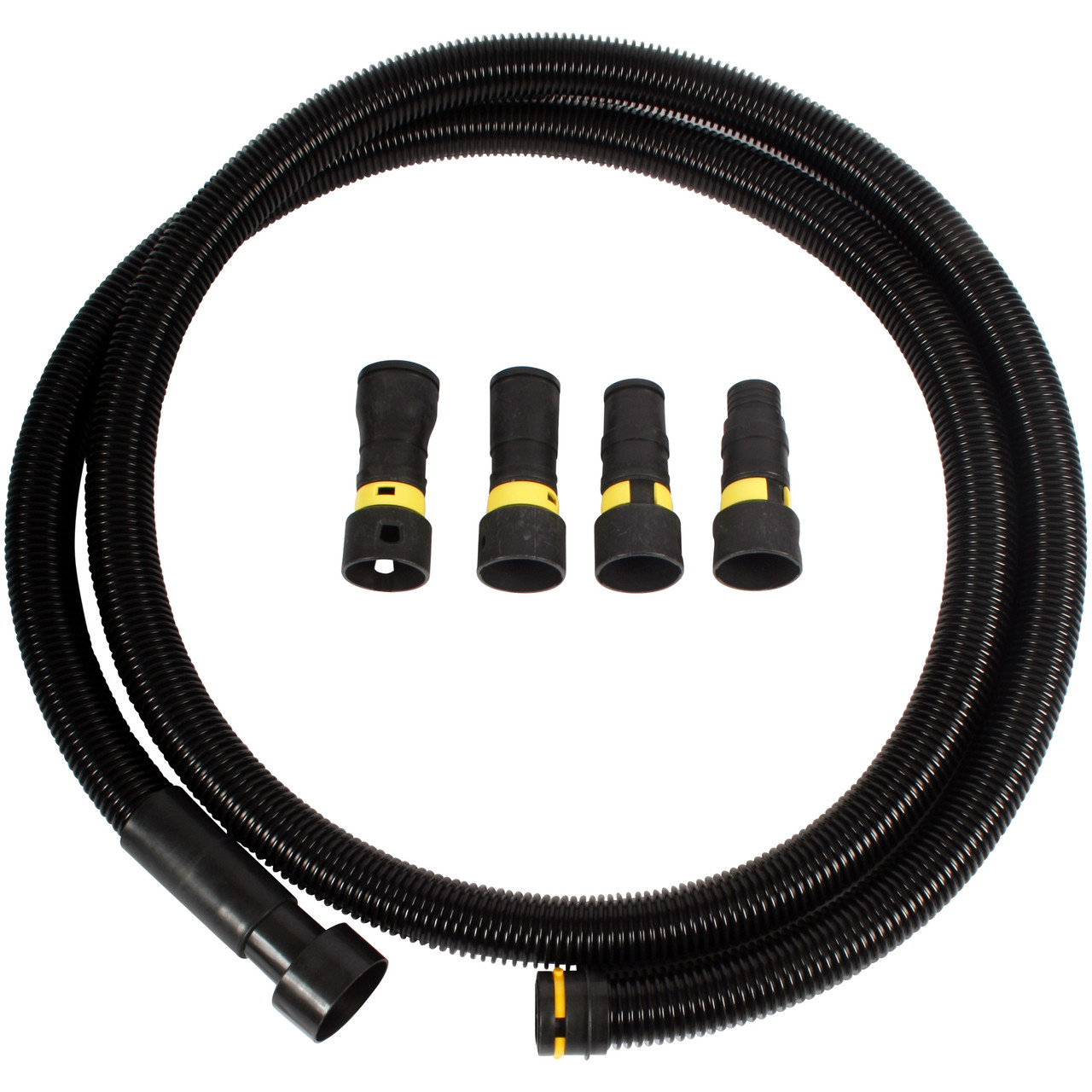 Cen-Tec Systems 95578 Quick Click Antistatic Vacuum Hose and Adapter Set, 16 ft, Black