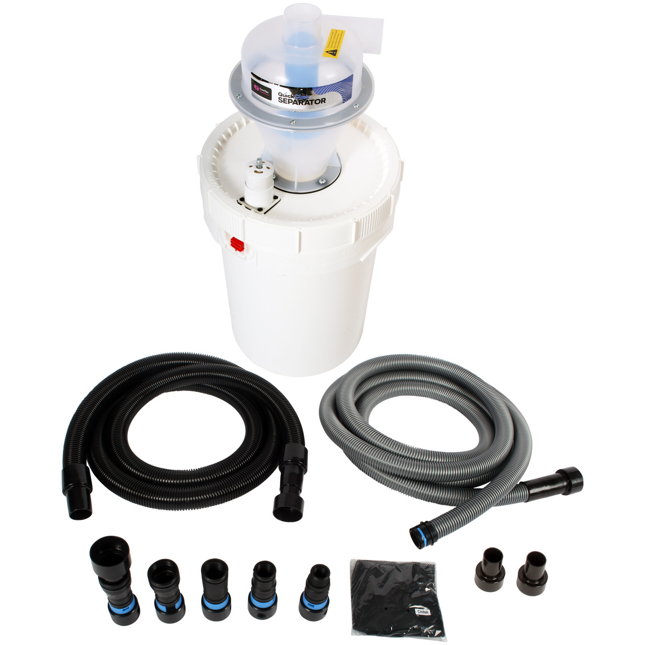 98570 Separator Bucket 12 Gallon with Air Relief and Quick Click Hose and  Adapters - Cen-Tec Systems