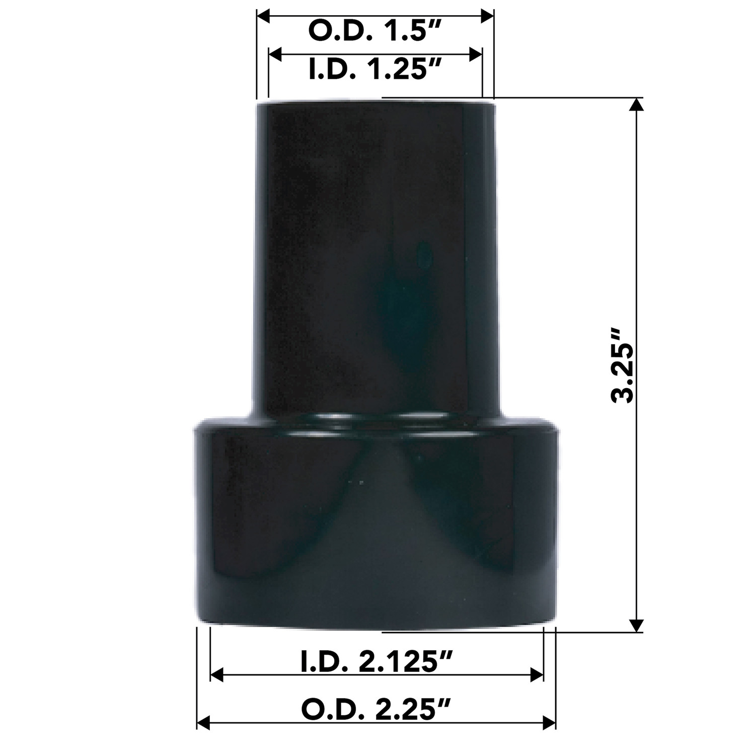 63228 | Garage Shop Vacuum and Work Station Adapter 2.25 to 1.5
